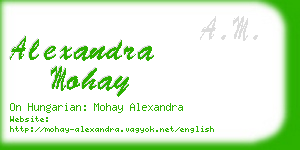 alexandra mohay business card